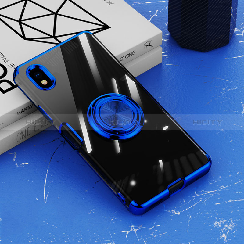 Funda Silicona Ultrafina Carcasa Transparente con Magnetico Anillo de dedo Soporte para Sony Xperia Ace III