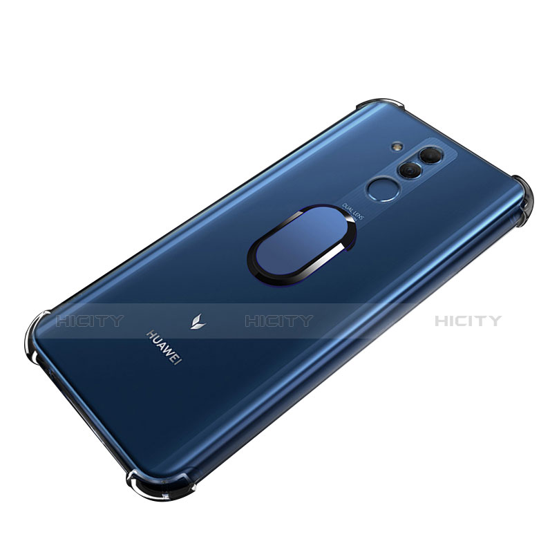 Funda Silicona Ultrafina Carcasa Transparente con Magnetico Anillo de dedo Soporte S01 para Huawei Maimang 7