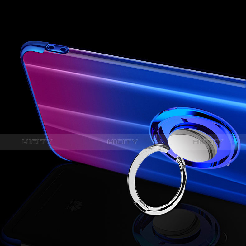 Funda Silicona Ultrafina Carcasa Transparente con Magnetico Anillo de dedo Soporte S01 para Oppo K1