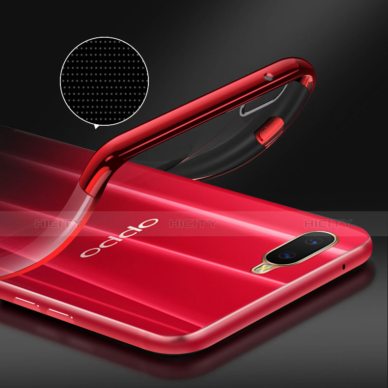 Funda Silicona Ultrafina Carcasa Transparente con Magnetico Anillo de dedo Soporte S01 para Oppo R17 Neo