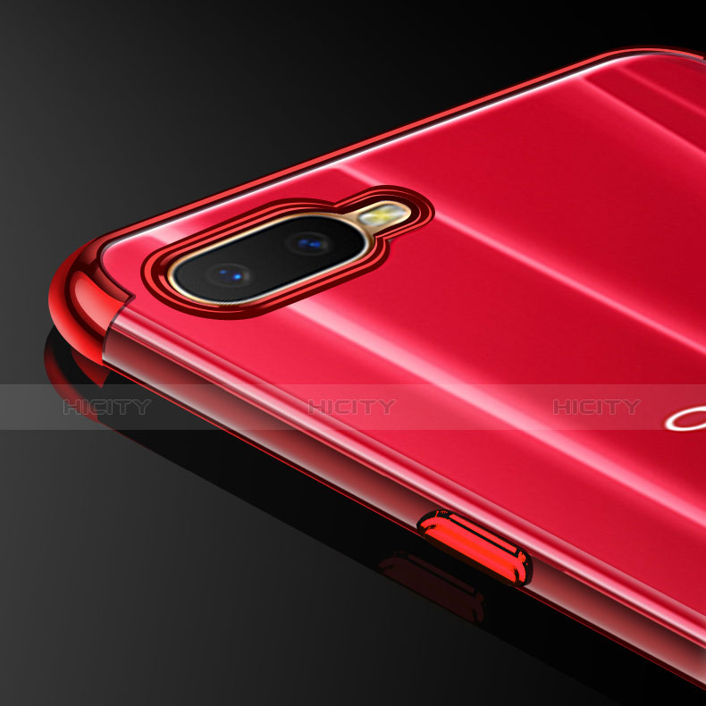 Funda Silicona Ultrafina Carcasa Transparente con Magnetico Anillo de dedo Soporte S01 para Oppo RX17 Neo