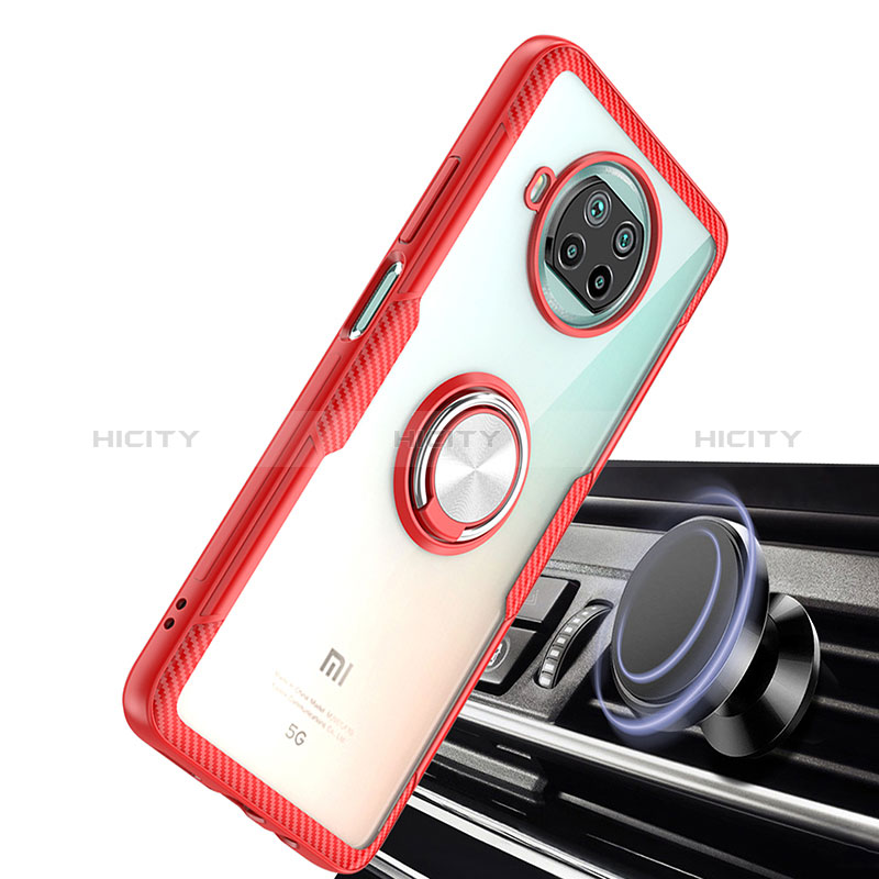 Funda Silicona Ultrafina Carcasa Transparente con Magnetico Anillo de dedo Soporte ZL1 para Xiaomi Mi 10i 5G