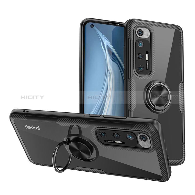 Funda Silicona Ultrafina Carcasa Transparente con Magnetico Anillo de dedo Soporte ZL1 para Xiaomi Mi 10S 5G