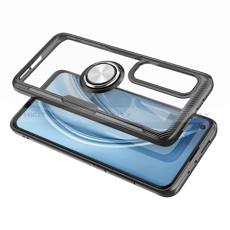 Funda Silicona Ultrafina Carcasa Transparente con Magnetico Anillo de dedo Soporte ZL1 para Xiaomi Mi 10S 5G