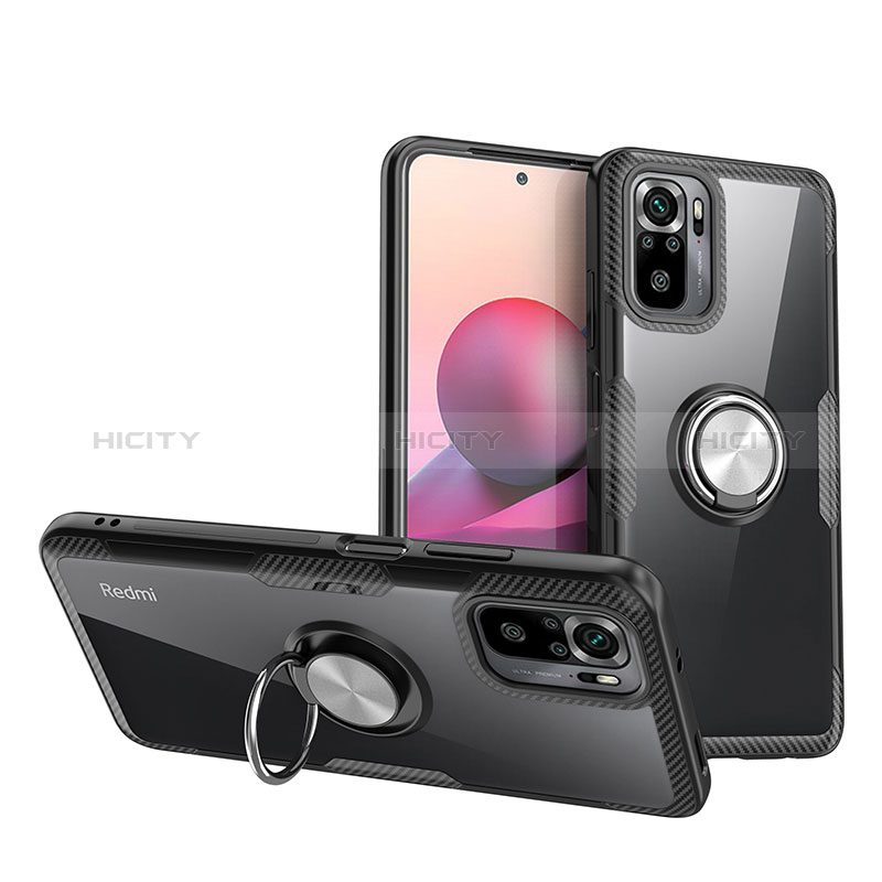 Funda Silicona Ultrafina Carcasa Transparente con Magnetico Anillo de dedo Soporte ZL1 para Xiaomi Redmi Note 11 SE India 4G