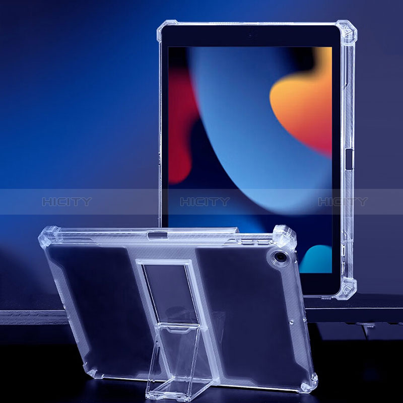 Funda Silicona Ultrafina Carcasa Transparente con Soporte para Apple iPad 10.2 (2019) Claro