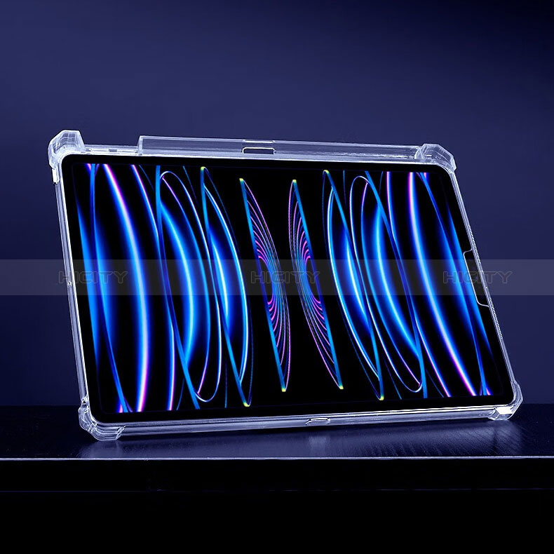 Funda Silicona Ultrafina Carcasa Transparente con Soporte para Apple iPad Pro 12.9 (2022) Claro
