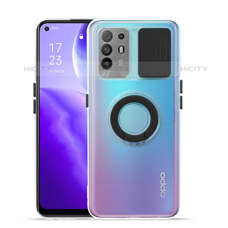 Funda Silicona Ultrafina Carcasa Transparente con Soporte para Oppo Reno5 Z 5G