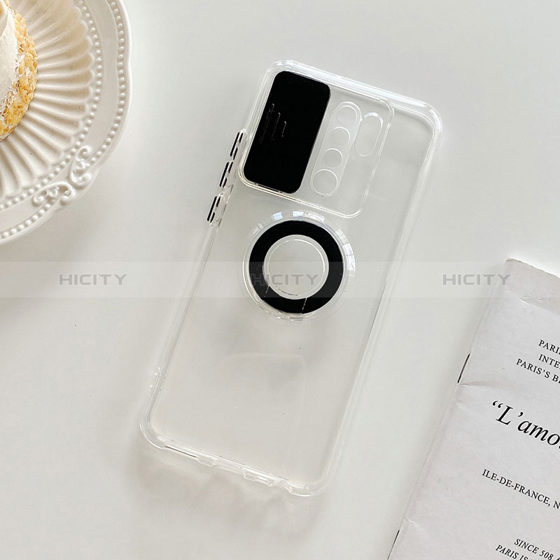 Funda Silicona Ultrafina Carcasa Transparente con Soporte para Xiaomi Poco M2 Negro