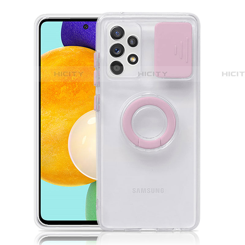 Funda Silicona Ultrafina Carcasa Transparente con Soporte S01 para Samsung Galaxy A52 4G