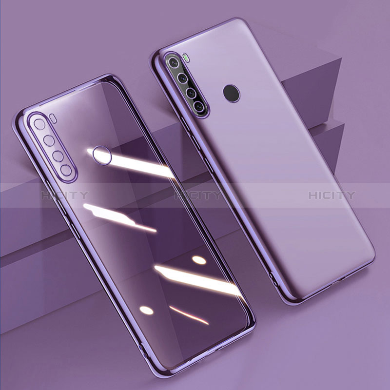 Funda Silicona Ultrafina Carcasa Transparente D01 para Xiaomi Redmi Note 8 (2021) Morado