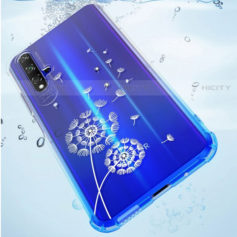 Funda Silicona Ultrafina Carcasa Transparente Flores para Huawei Honor 20S