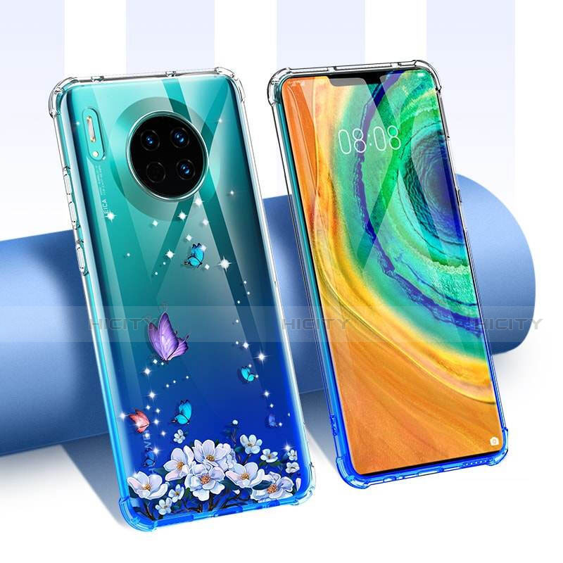 Funda Silicona Ultrafina Carcasa Transparente Flores para Huawei Mate 30 5G