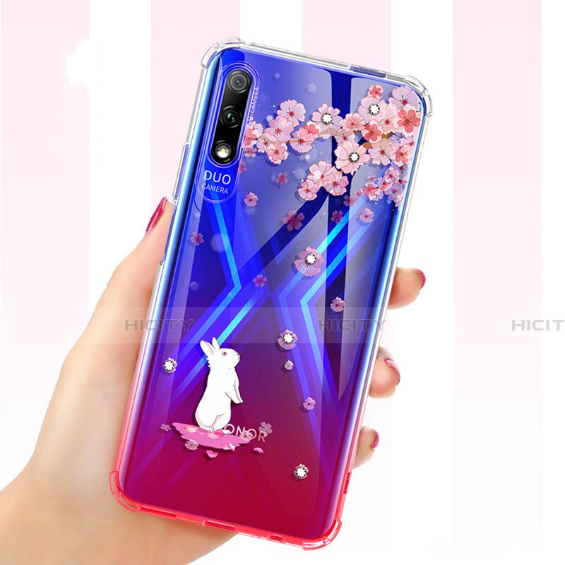 Funda Silicona Ultrafina Carcasa Transparente Flores para Huawei P Smart Z (2019)