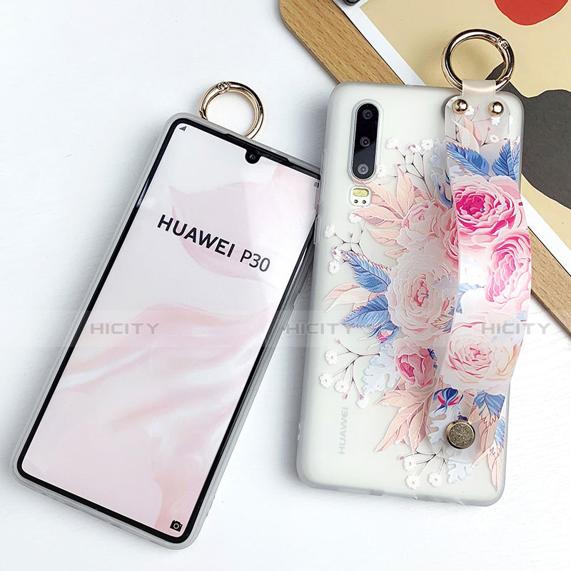 Funda Silicona Ultrafina Carcasa Transparente Flores para Huawei P30