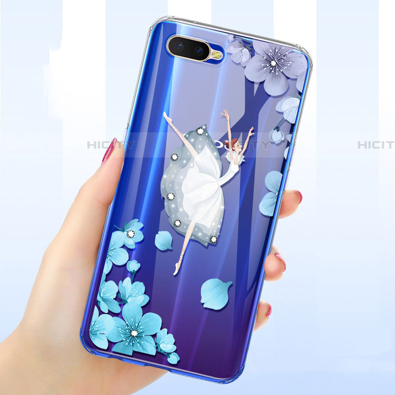 Funda Silicona Ultrafina Carcasa Transparente Flores para Oppo RX17 Neo