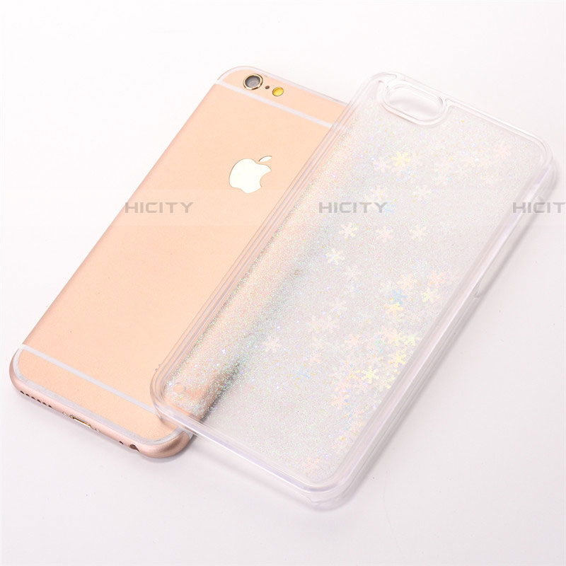 Funda Silicona Ultrafina Carcasa Transparente Flores T01 para Apple iPhone 6 Plus