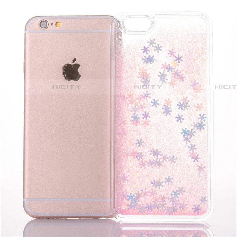 Funda Silicona Ultrafina Carcasa Transparente Flores T01 para Apple iPhone 6 Plus