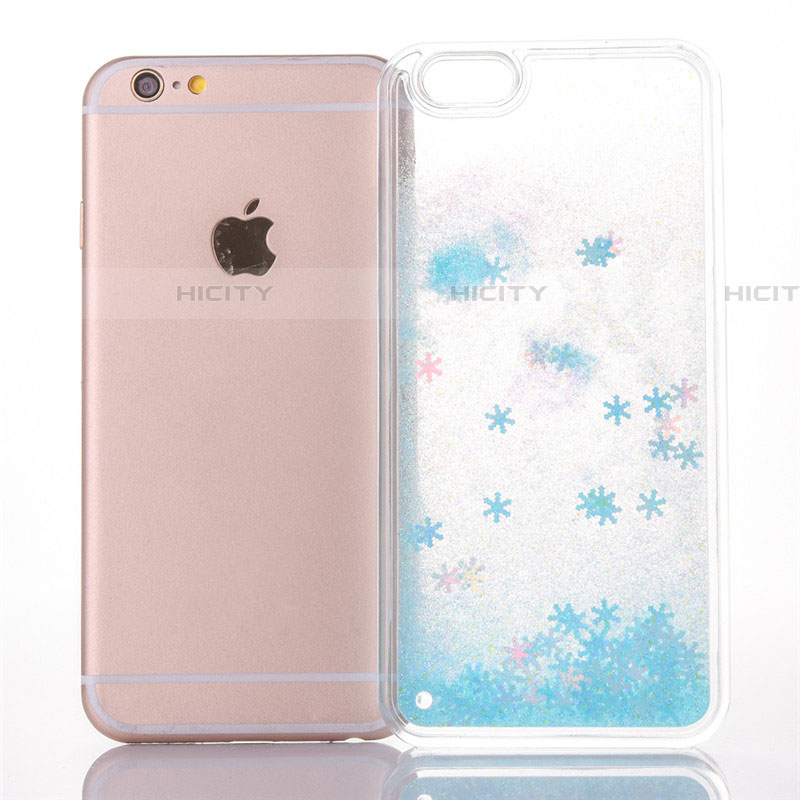 Funda Silicona Ultrafina Carcasa Transparente Flores T01 para Apple iPhone 6 Plus