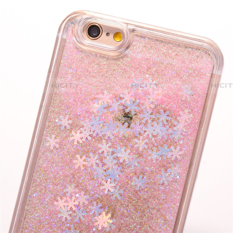 Funda Silicona Ultrafina Carcasa Transparente Flores T01 para Apple iPhone 6 Plus