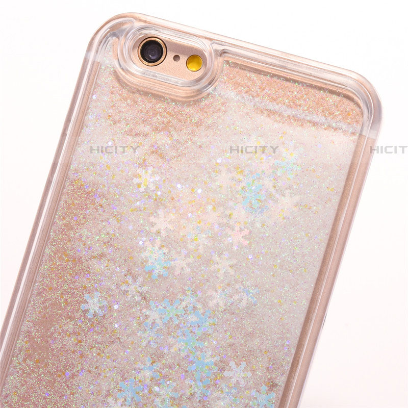 Funda Silicona Ultrafina Carcasa Transparente Flores T01 para Apple iPhone 6 Plus