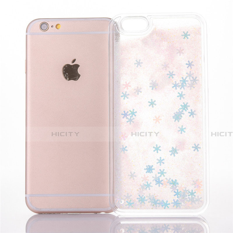 Funda Silicona Ultrafina Carcasa Transparente Flores T01 para Apple iPhone 6S