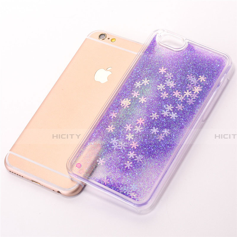 Funda Silicona Ultrafina Carcasa Transparente Flores T01 para Apple iPhone 6S Plus