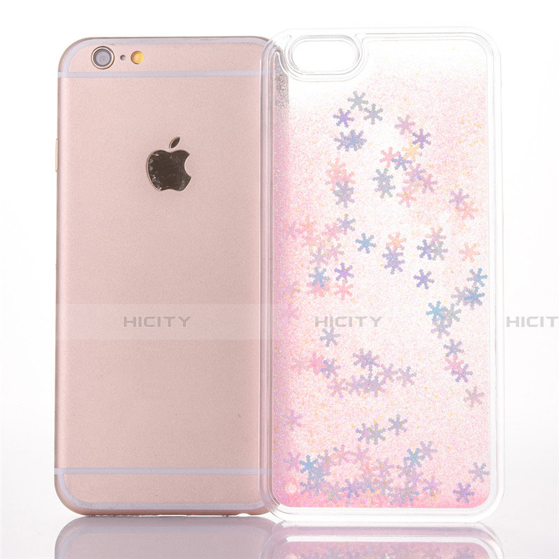 Funda Silicona Ultrafina Carcasa Transparente Flores T01 para Apple iPhone 6S Plus