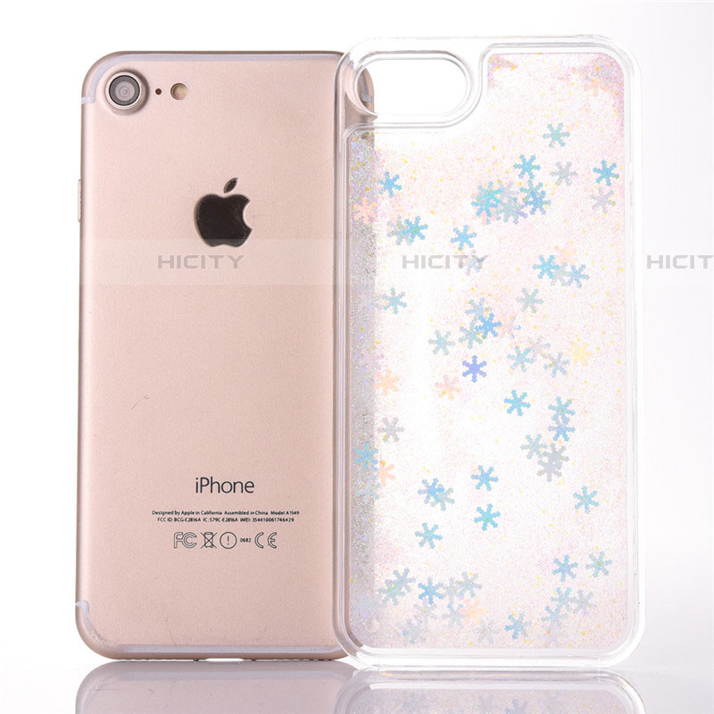 Funda Silicona Ultrafina Carcasa Transparente Flores T01 para Apple iPhone 8