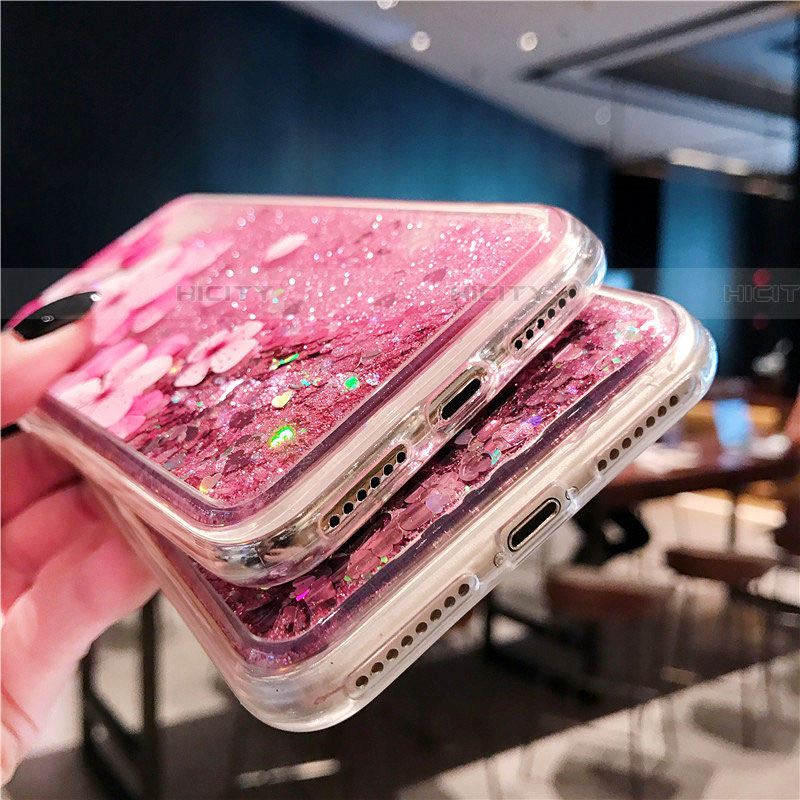 Funda Silicona Ultrafina Carcasa Transparente Flores T01 para Apple iPhone XR Rosa