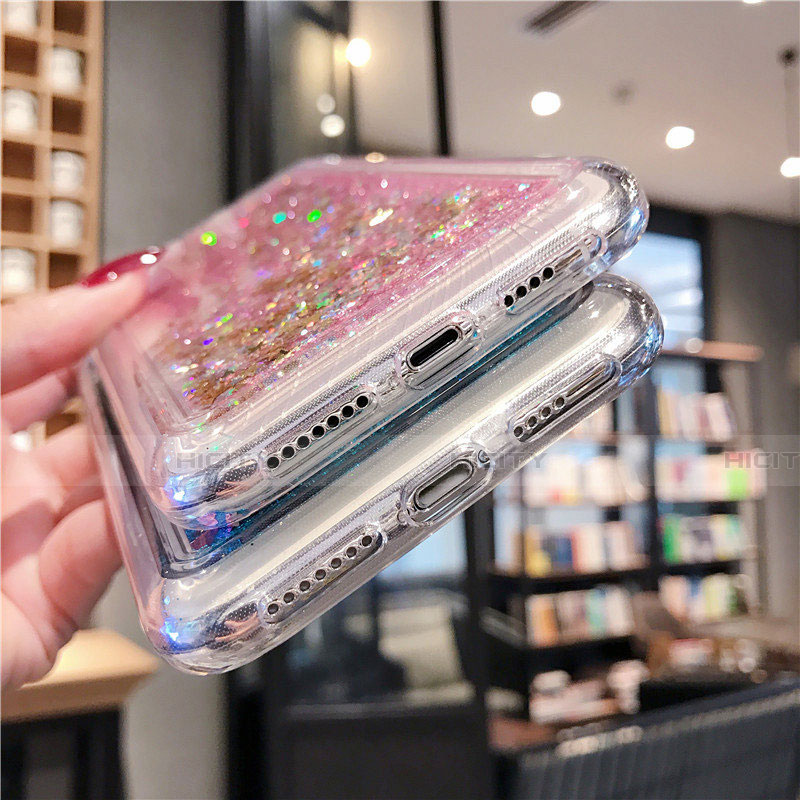 Funda Silicona Ultrafina Carcasa Transparente Flores T02 para Apple iPhone X