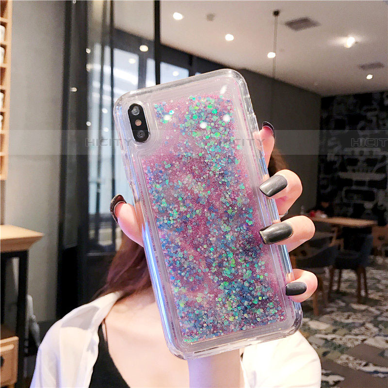 Funda Silicona Ultrafina Carcasa Transparente Flores T02 para Apple iPhone Xs