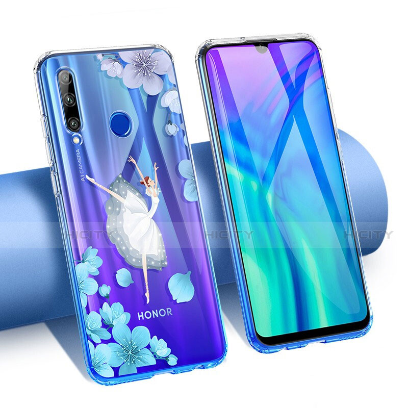 Funda Silicona Ultrafina Carcasa Transparente Flores T02 para Huawei Honor 20 Lite