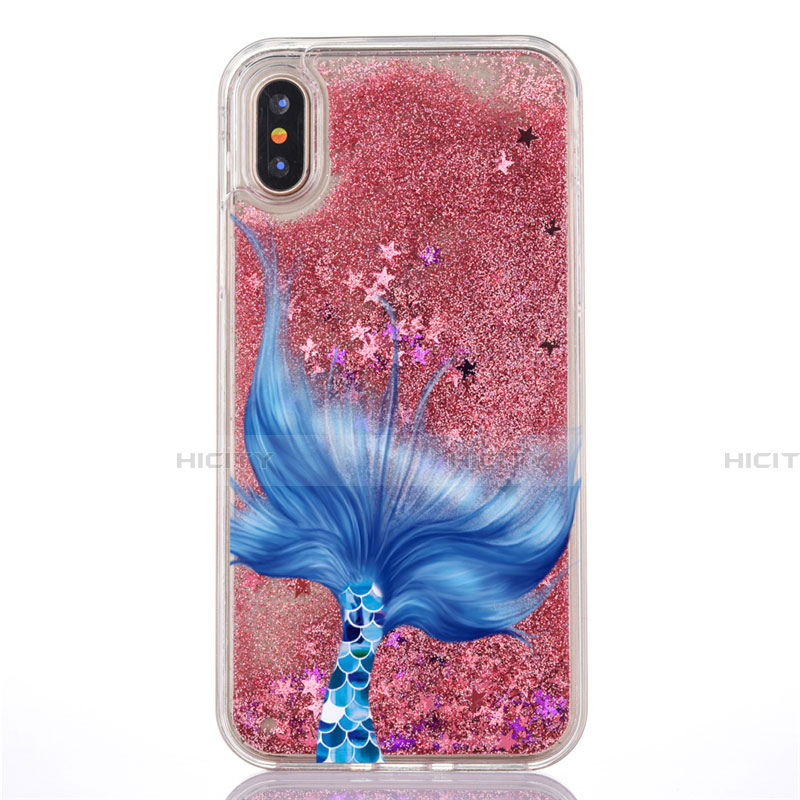 Funda Silicona Ultrafina Carcasa Transparente Flores T04 para Apple iPhone X