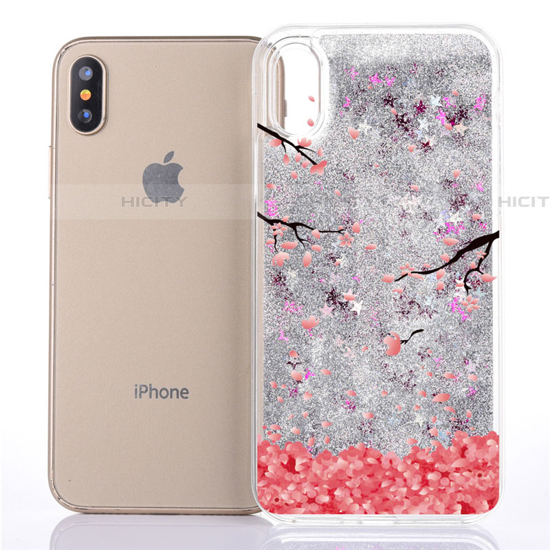 Funda Silicona Ultrafina Carcasa Transparente Flores T04 para Apple iPhone Xs