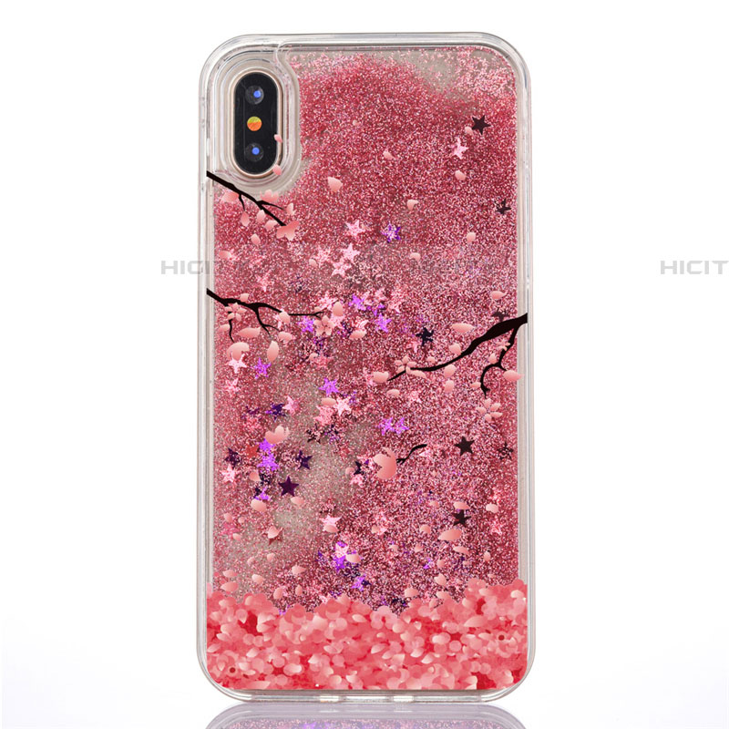 Funda Silicona Ultrafina Carcasa Transparente Flores T04 para Apple iPhone Xs