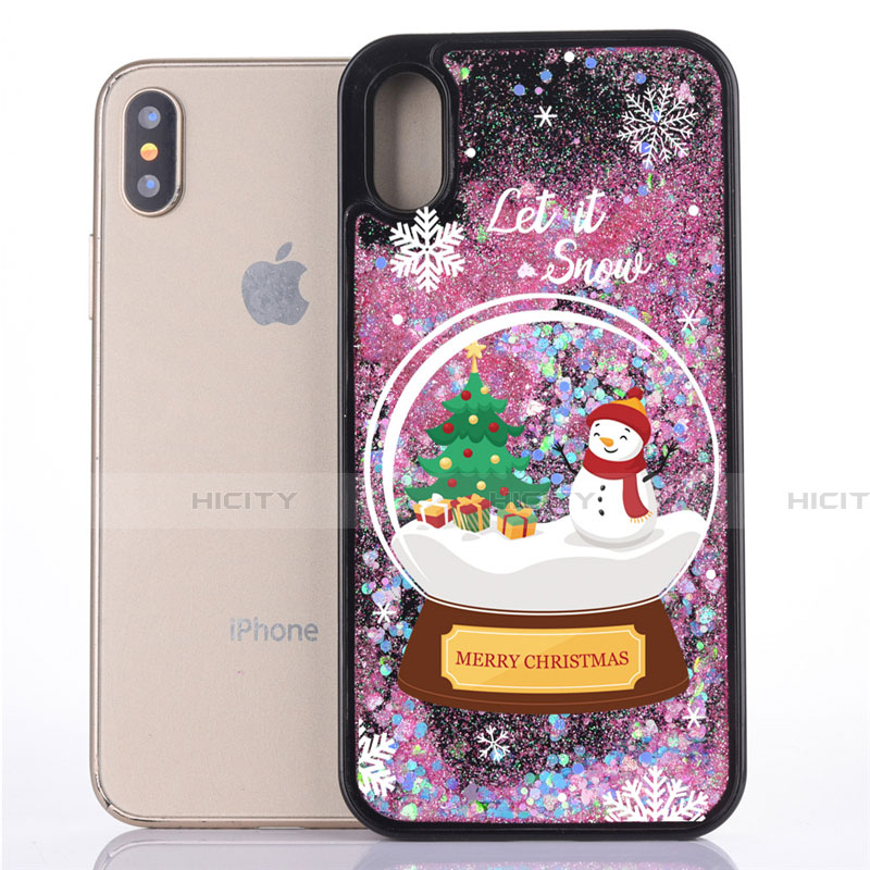 Funda Silicona Ultrafina Carcasa Transparente Flores T05 para Apple iPhone X