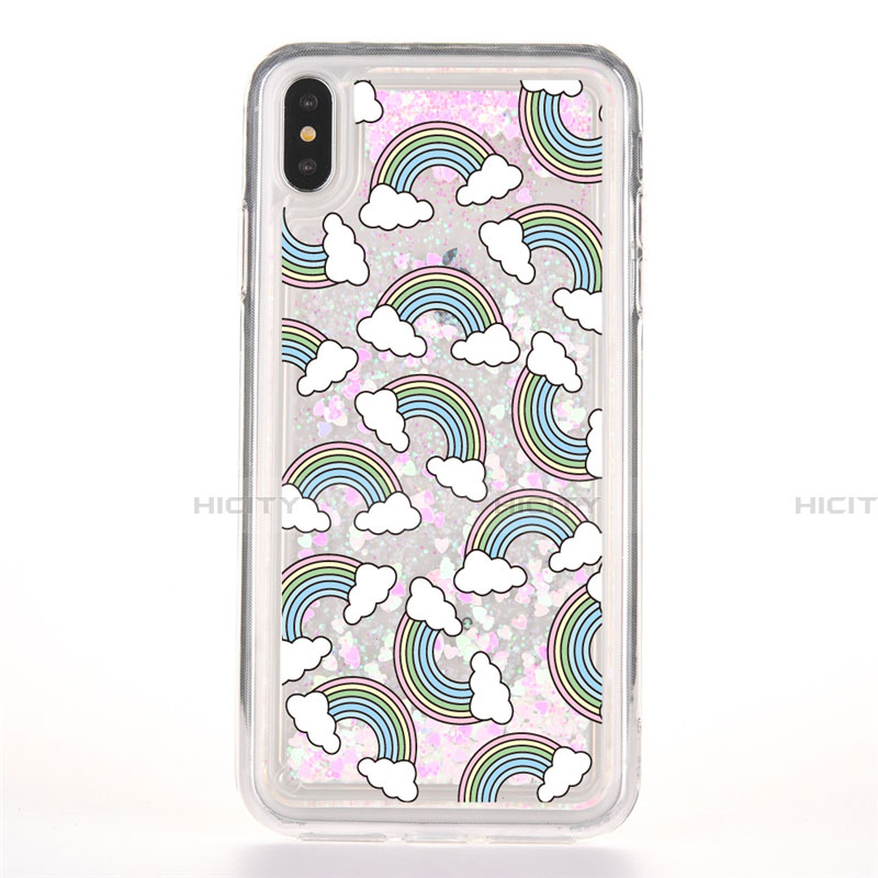 Funda Silicona Ultrafina Carcasa Transparente Flores T08 para Apple iPhone X