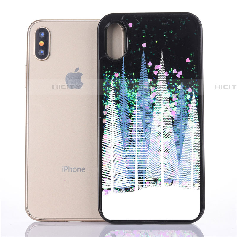 Funda Silicona Ultrafina Carcasa Transparente Flores T09 para Apple iPhone Xs