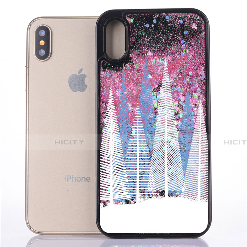 Funda Silicona Ultrafina Carcasa Transparente Flores T09 para Apple iPhone Xs Max