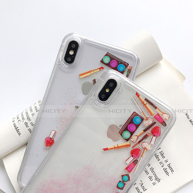 Funda Silicona Ultrafina Carcasa Transparente Flores T11 para Apple iPhone X