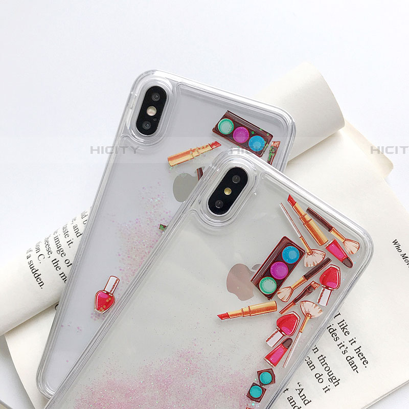 Funda Silicona Ultrafina Carcasa Transparente Flores T11 para Apple iPhone Xs