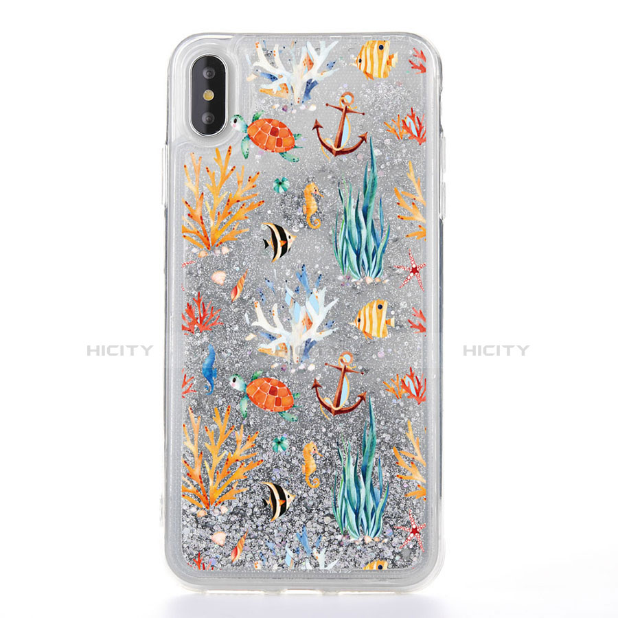 Funda Silicona Ultrafina Carcasa Transparente Flores T17 para Apple iPhone X