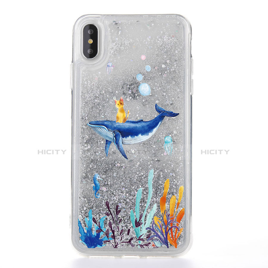 Funda Silicona Ultrafina Carcasa Transparente Flores T17 para Apple iPhone X