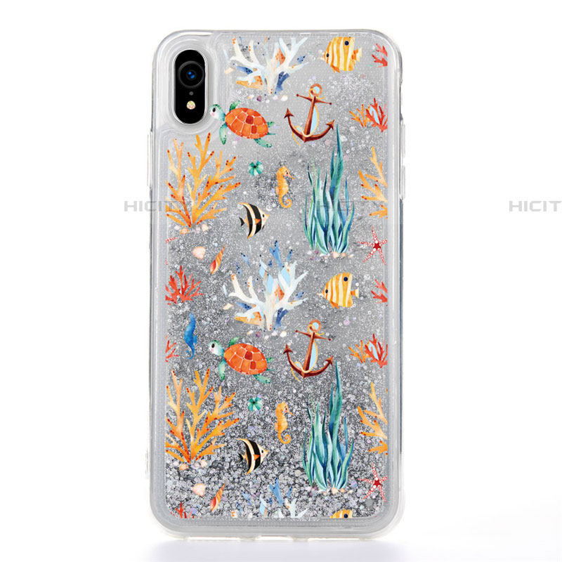 Funda Silicona Ultrafina Carcasa Transparente Flores T17 para Apple iPhone XR