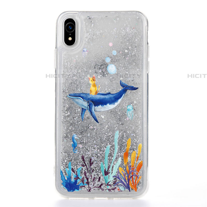 Funda Silicona Ultrafina Carcasa Transparente Flores T17 para Apple iPhone XR