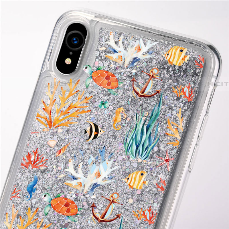 Funda Silicona Ultrafina Carcasa Transparente Flores T17 para Apple iPhone XR