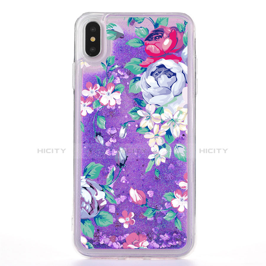 Funda Silicona Ultrafina Carcasa Transparente Flores T18 para Apple iPhone X