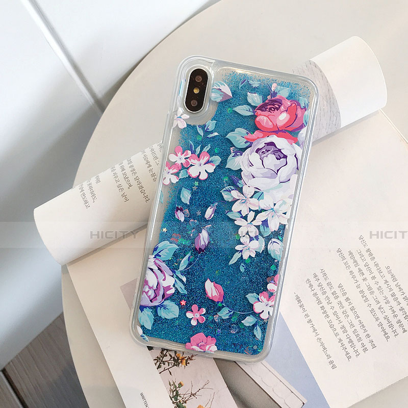 Funda Silicona Ultrafina Carcasa Transparente Flores T18 para Apple iPhone X