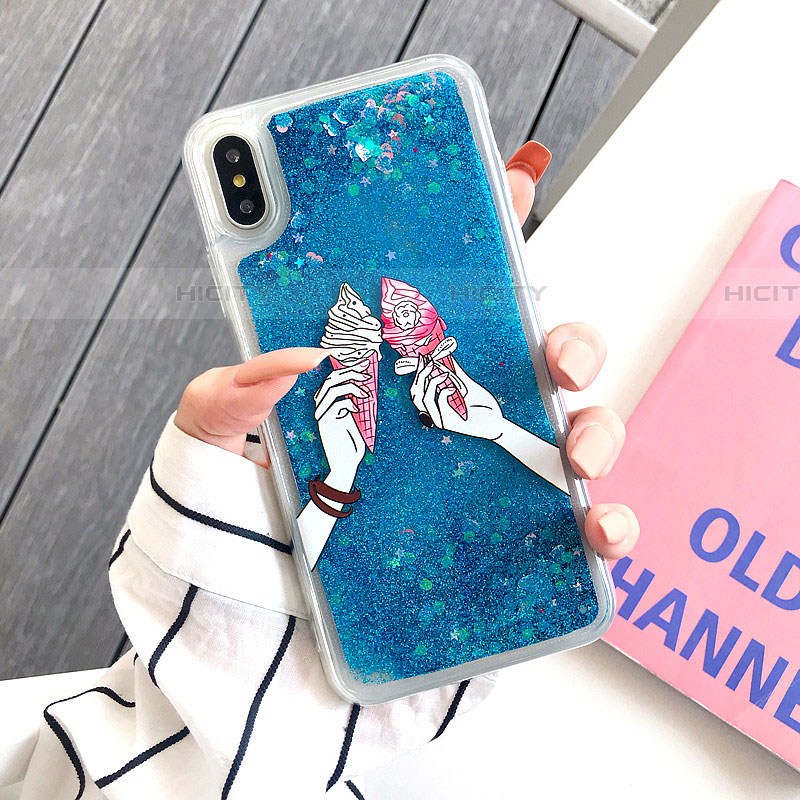 Funda Silicona Ultrafina Carcasa Transparente Flores T20 para Apple iPhone Xs